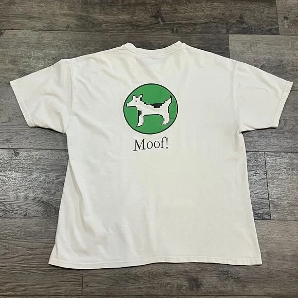 RARE! Vintage 90s Apple Moof Dog Carbon Computing Promo T-Shirt Hanes - Men's XL - Picture 4 of 7